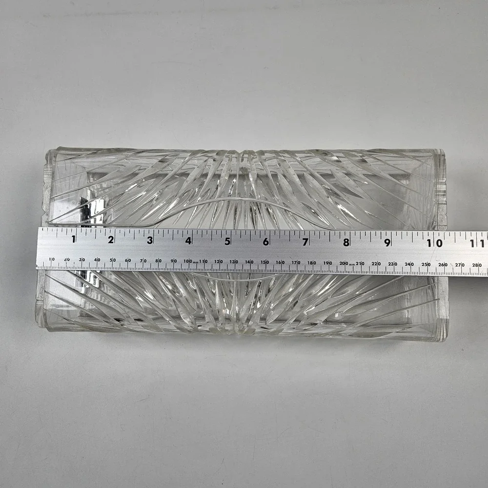 Wilardy Tissue Box‎ Cover Lucite Clear Acrylic Rectangular Vanity Decor VTG Glam